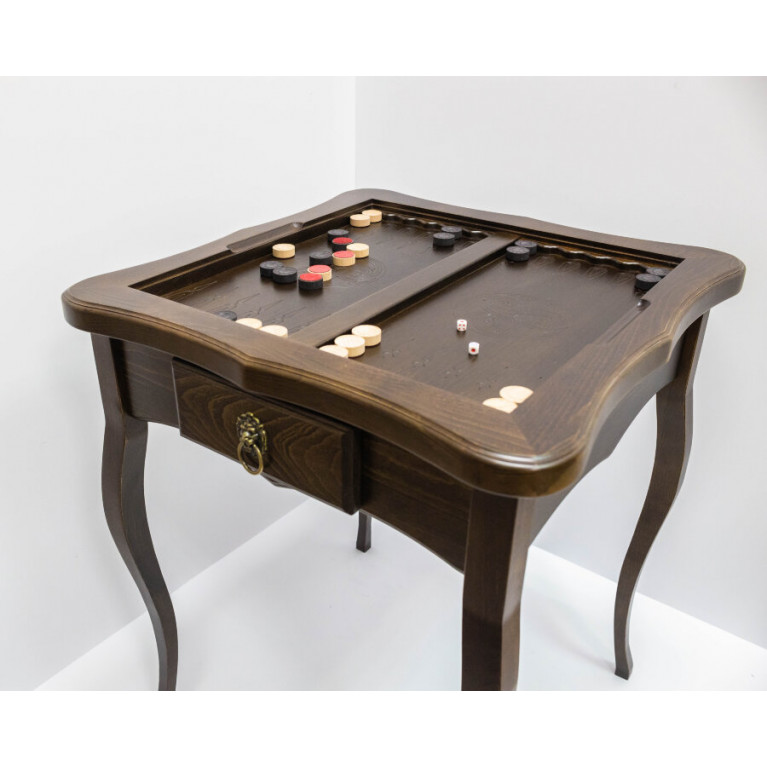 Sakkasztal Empire, magas, kombinált (tömör bükk, sakk/backgammon/kávé) 
